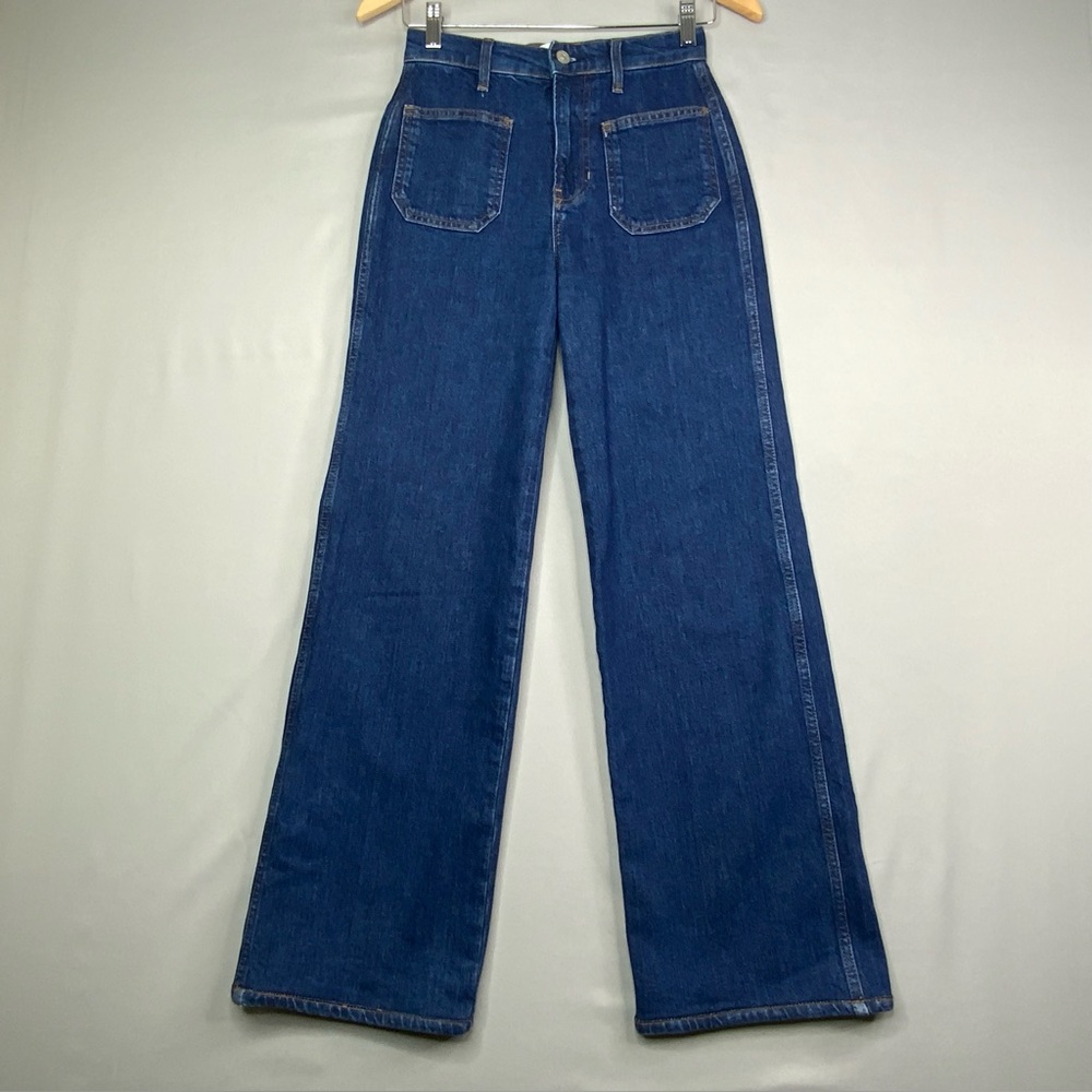 Reformation Alyssa High Waist Wide Leg Long Jeans Women’s Size 24. Baltic Wash. - Picture 1 of 8